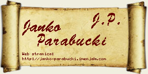 Janko Parabucki vizit kartica